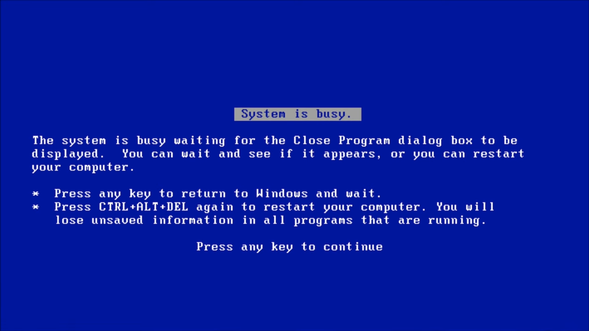 Windows Blue Screen (BSOD) Evolution — Martin Nobel